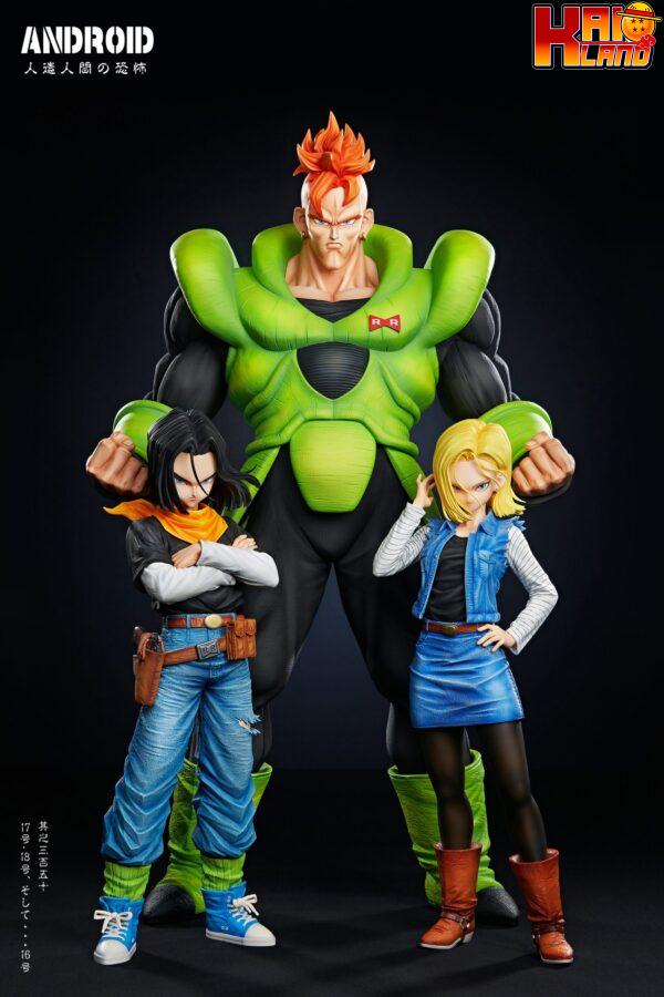 Dragon Ball Infinite Studio Androids C16 C17 C18 Resin Statue 1 scaled