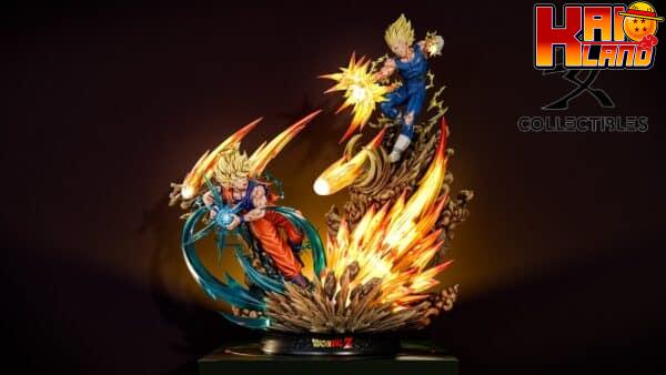 Dragon Ball KD Collectibles SS2 Goku VS SS2 Majin Vegeta Resin Statue 1 scaled