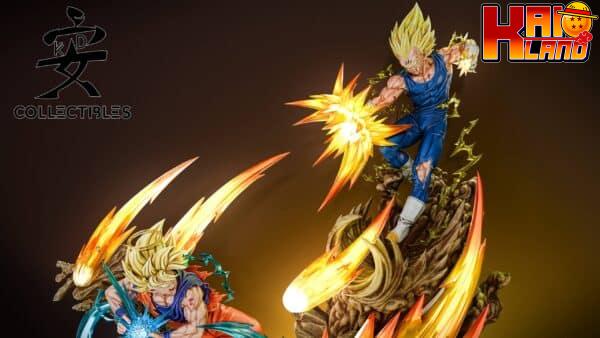 Dragon Ball KD Collectibles SS2 Goku VS SS2 Majin Vegeta Resin Statue 6 scaled
