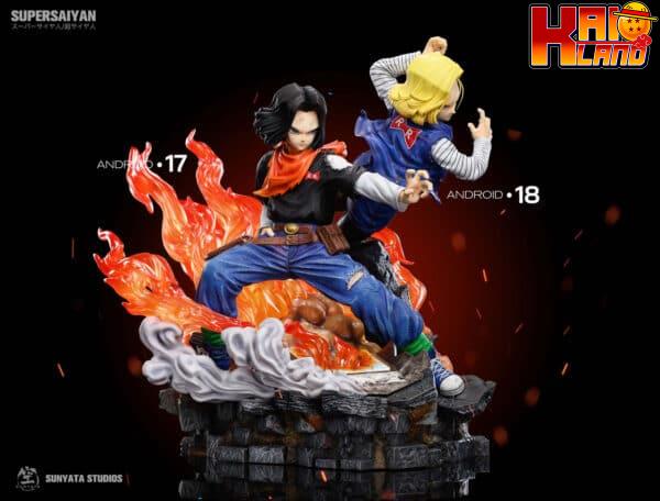 Dragon Ball Sunyata Studio Android 17 C17 x Android 18 C18 Resin Statue 2