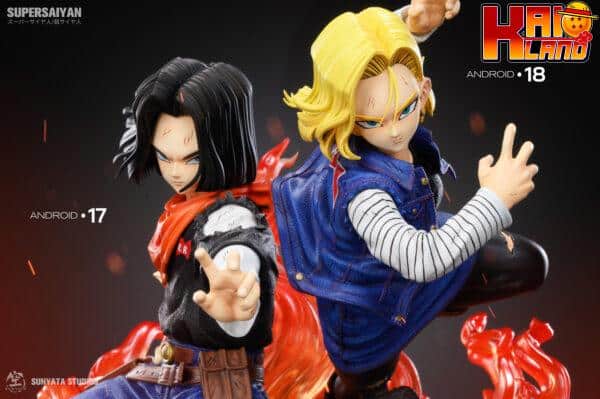 Dragon Ball Sunyata Studio Android 17 C17 x Android 18 C18 Resin Statue 5