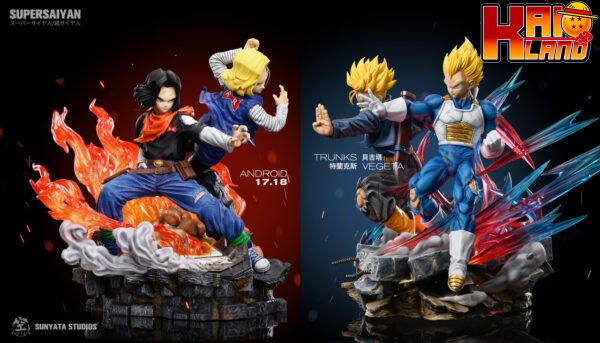 Dragon Ball Sunyata Studio Android 17 C17 x Android 18 C18 Resin Statue 6