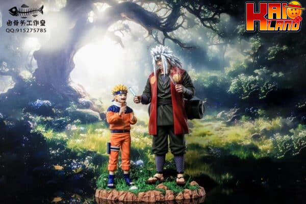 Naruto Fishbones Naruto Kid x Jiraiya Resin Statue 1