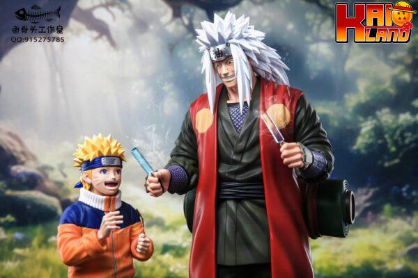 Naruto Fishbones Naruto Kid x Jiraiya Resin Statue 3