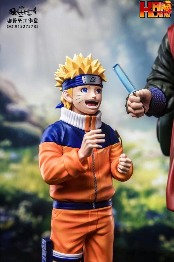 Naruto Fishbones Naruto Kid x Jiraiya Resin Statue 5