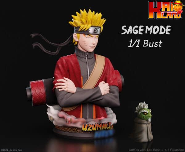 Naruto Real Creation Uzumaki Naruto Sage Mode Bust Resin Statue 3