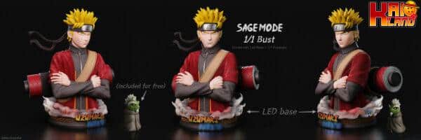Naruto Real Creation Uzumaki Naruto Sage Mode Bust Resin Statue 5