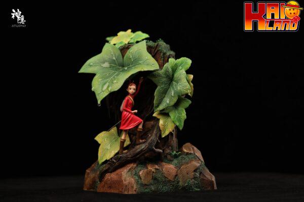 The Secret World of Arrietty Shen Yin Studio Arrietty Clock Resin Statue 1 scaled