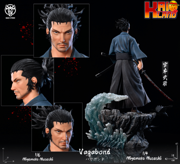 Vagabond Mask Studio Miyamoto Musashi Resin Statue 3