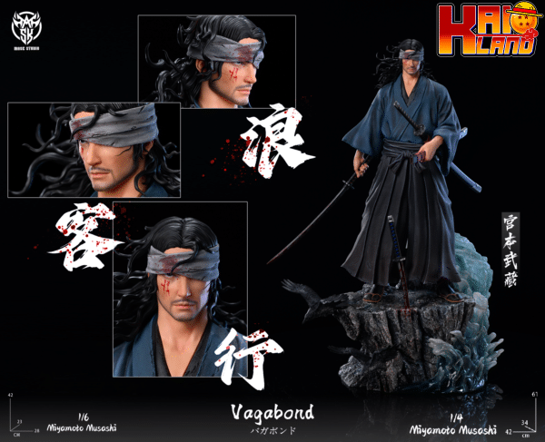 Vagabond Mask Studio Miyamoto Musashi Resin Statue 4