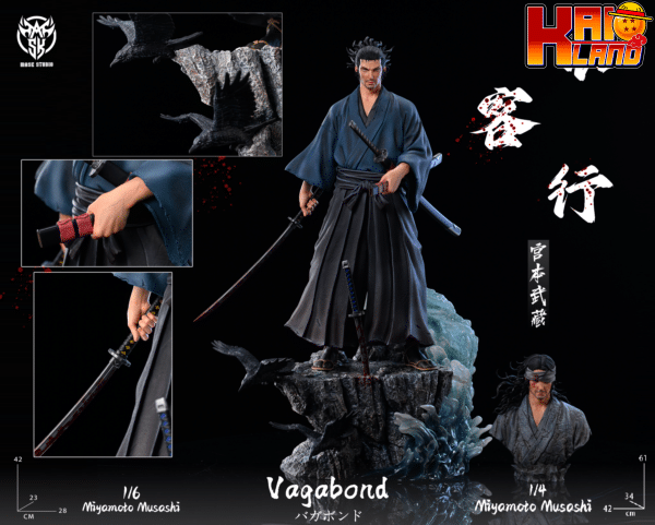 Vagabond Mask Studio Miyamoto Musashi Resin Statue 5