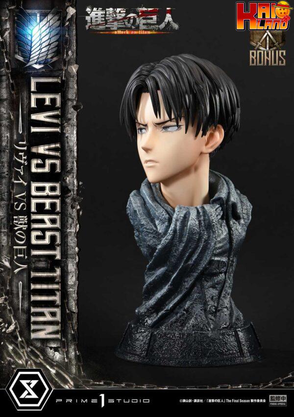 Attack on Titan Prime 1 Studio Levi Vs Beast Titan Licensed Resin Statue 10