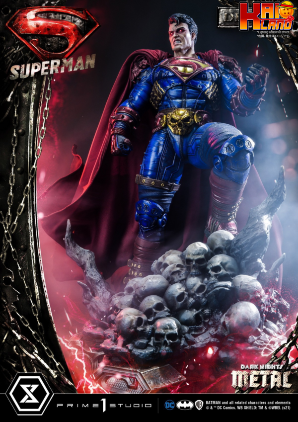 DC Dark Nights Prime 1 Studio Metal Superman Licensed Resin Statue 3