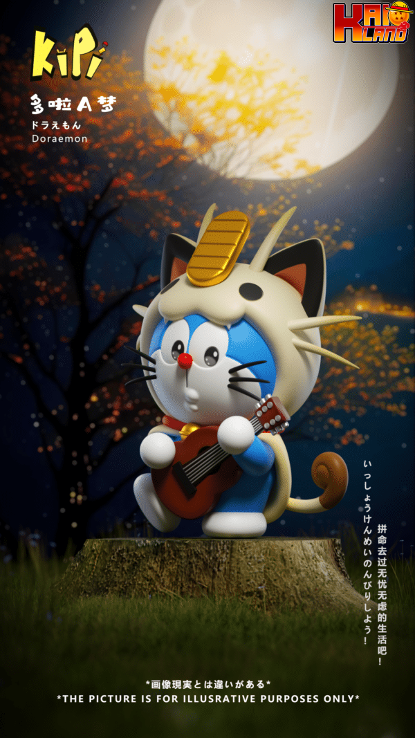 Doraemon KiPi Studio Doraemon Cosplay Meowth Resin Statue 3