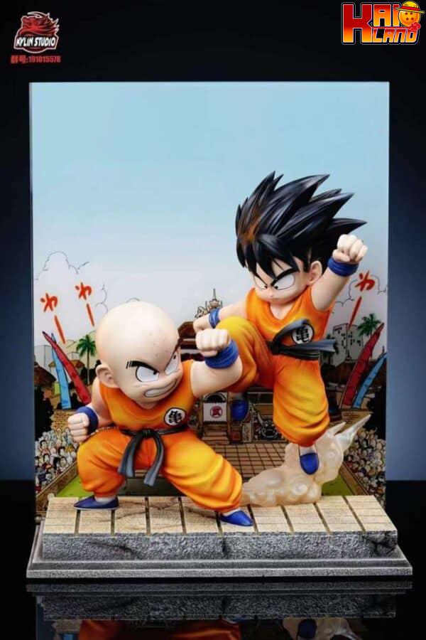 Dragon Ball Kylin Studio Goku Vs Krillin Resin Statue 1