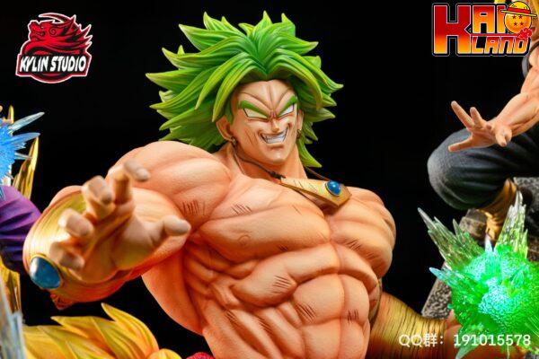 Dragon Ball Kylin Studio Super Saiyans VS Broly Resin Statue 2 scaled