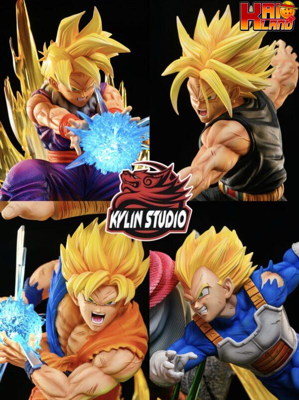 Dragon Ball Kylin Studio Super Saiyans VS Broly Resin Statue 8 scaled