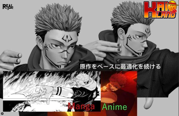 Jujutsu Kaisen Real Creation Studio Sukuna Flame Arrow Resin Statue 4