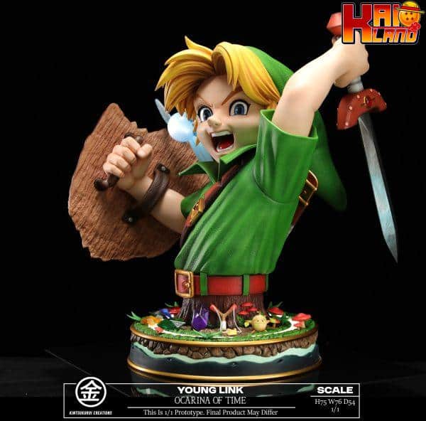 Legend of Zelda Kintsukuroi Creations Young Link Bust Life Size Resin Statue 1