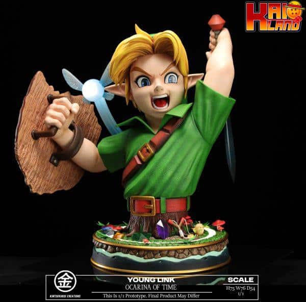 Legend of Zelda Kintsukuroi Creations Young Link Bust Life Size Resin Statue 2