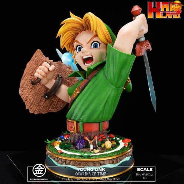 Legend of Zelda Kintsukuroi Creations Young Link Bust Life Size Resin Statue 5