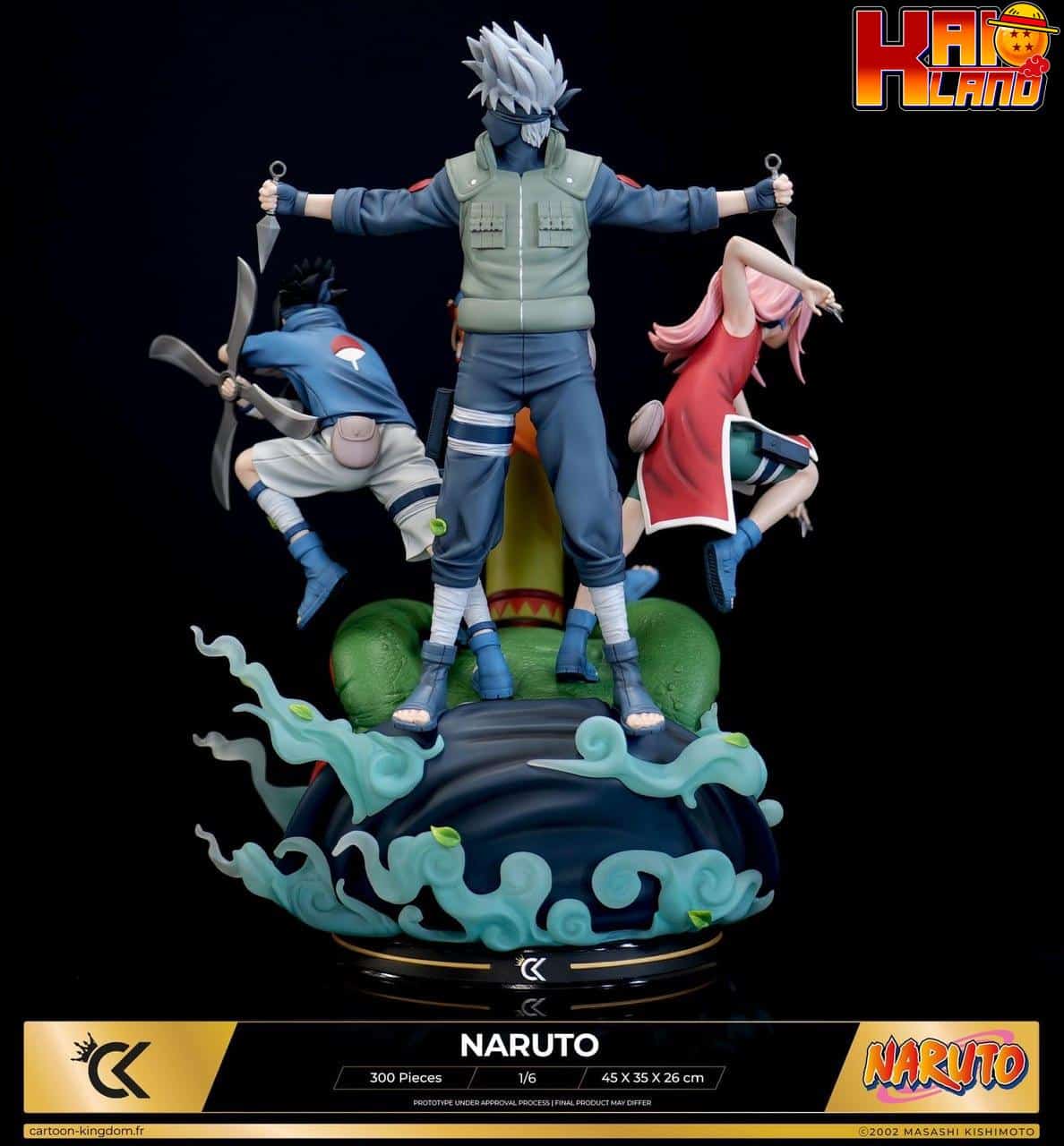 Naruto Cartoon Kingdom Studio Kakashi X Naruto X Sasuke X Sakura Licensed  Resin Statue - Kaioland