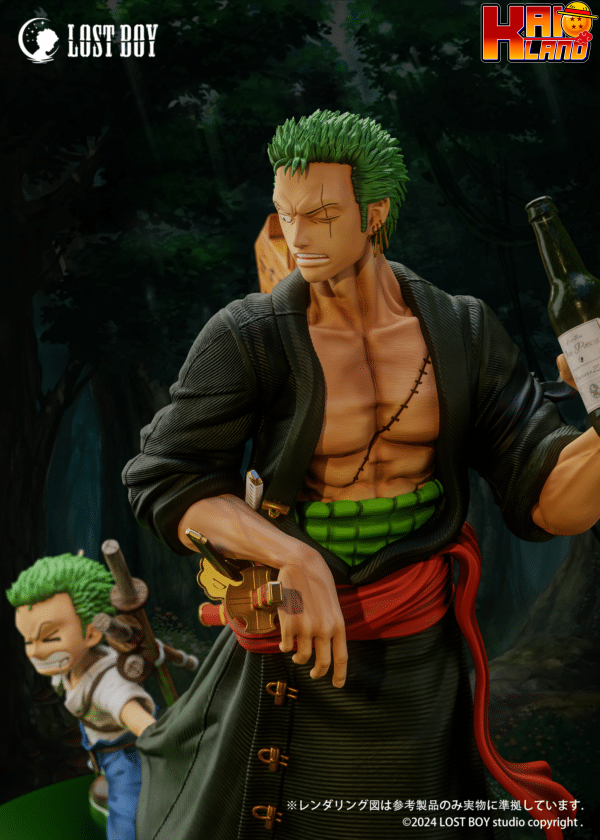 One Piece Lost Boy Studio Adult x Childhood Zoro Resin Statue 2