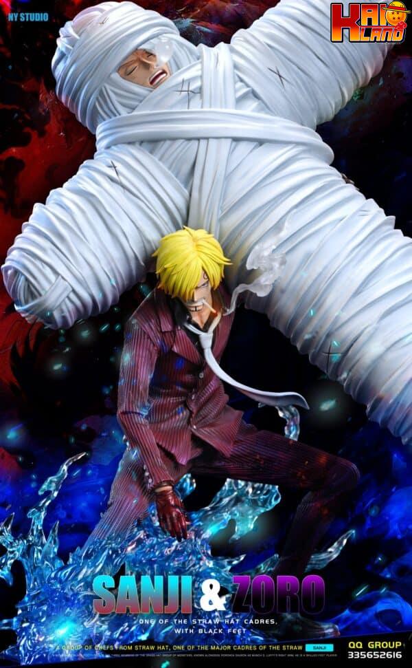 One Piece NY Studio Sanji Carrying Roronoa Zoro Resin Statue 5 scaled