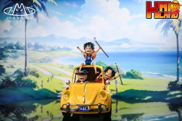 One Piece Toys My Dream Studio Childhood Luffy x Ace x Sabo Resin Statue 3 scaled