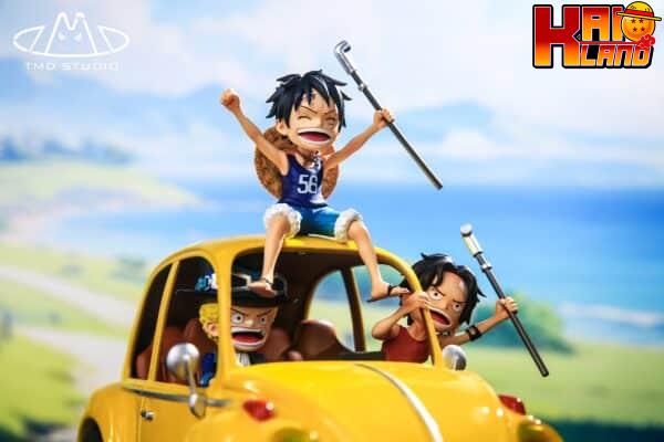 One Piece Toys My Dream Studio Childhood Luffy x Ace x Sabo Resin Statue 4 scaled