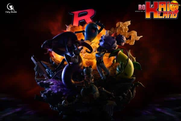 Pokemon Fairy Studio Rocket Team Resin Statue 7