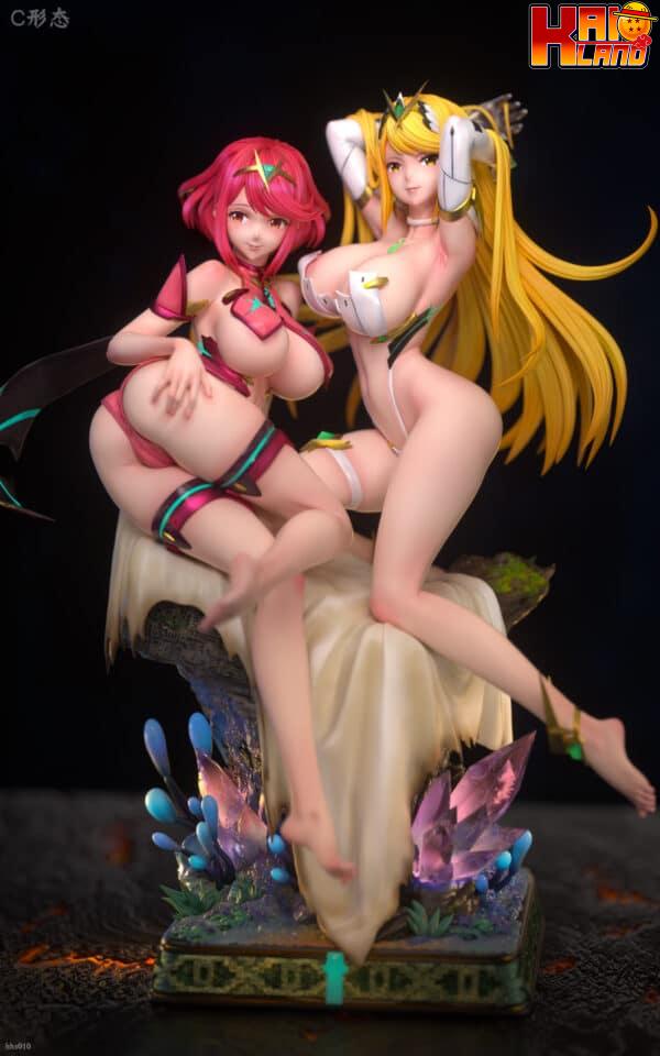 Xenoblade Chronicles HobbyHouse Studio Mythra x Pyra Resin Statue 1