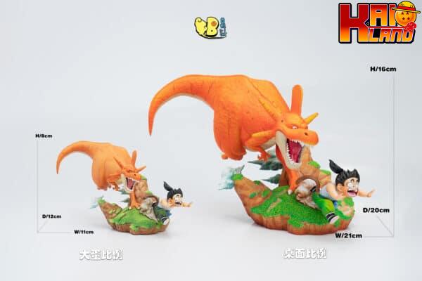 Dragon Ball DB Studio Dinosaur Run After Son Gohan Resin Statue 2