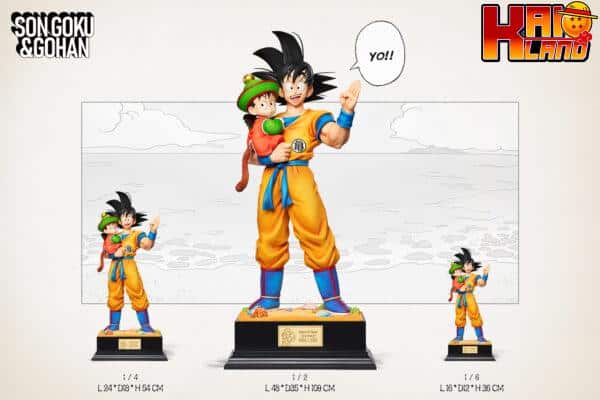 Dragon Ball Infinite Studio Son Goku x Son Gohan Resin Statue 3