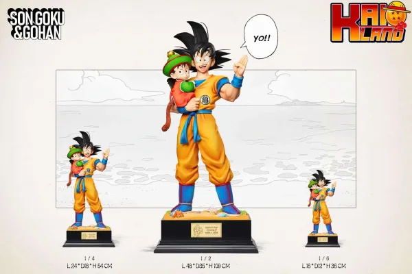 Dragon Ball Infinite Studio Son Goku x Son Gohan Resin Statue 3