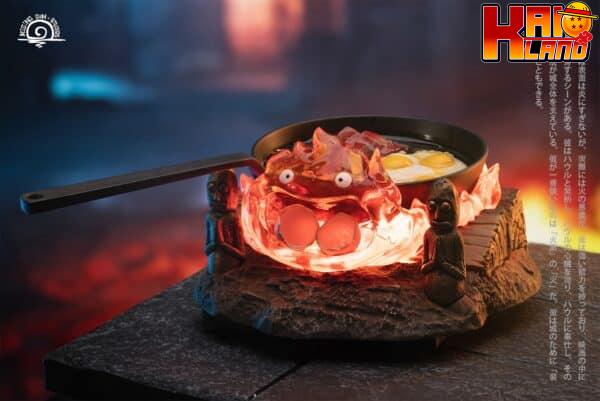 Howls Moving Castle Rising Sun Studio Calcifer Resin Statue 0