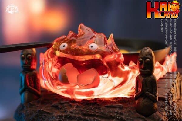 Howls Moving Castle Rising Sun Studio Calcifer Resin Statue 2