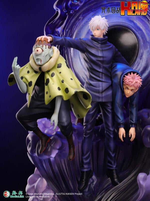 Jujutsu Kaisen Manas Studio Gojo x Itadori x Jogo Licensed Resin Statue 3