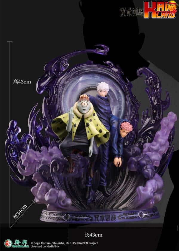 Jujutsu Kaisen Manas Studio Gojo x Itadori x Jogo Licensed Resin Statue 4