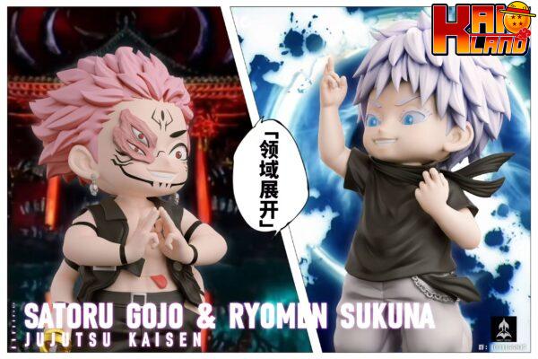 Jujutsu Kaisen Ninety Seven Studio Chibi Sukuna x Satoru Gojo Resin Statue 2 scaled