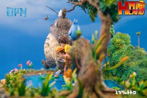 My Neighbour Totoro Opm studio Fishing Totoro Resin Statue 3