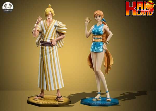 One Piece Clone Studio Wano Country Vinsmoke Sanji x Nami Resin Statue 1