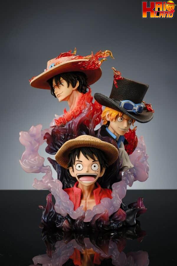 One Piece Fengyun Studio Three Brothers Portgas D Ace x Monkey D Luffy x Sabo Resin Statue 1