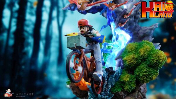 Pokemon AM Studio Cycling Ash Resin Statue 7