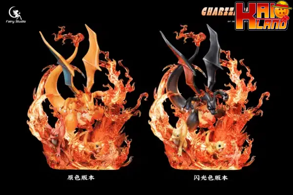 Pokemon Fairy Studio Charizard Family Resin Statue 0