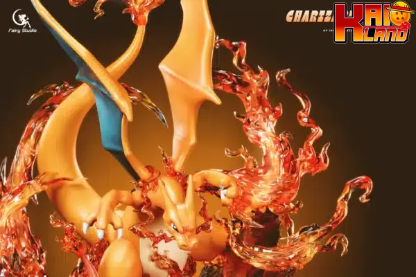 Pokemon Fairy Studio Charizard Family Resin Statue 3