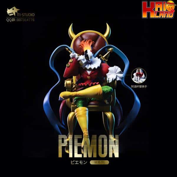 Digimon T1 Studio Piemon Sitting x Tonosama Gekomon Resin Statue 1