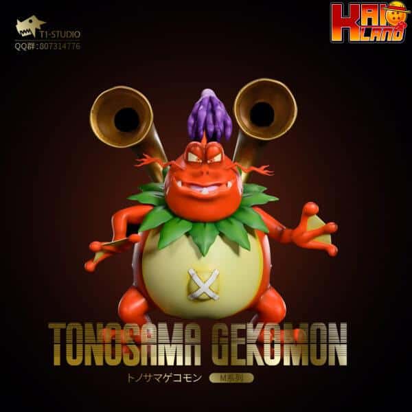 Digimon T1 Studio Piemon Sitting x Tonosama Gekomon Resin Statue 2