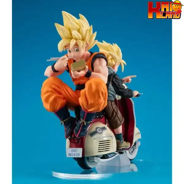 Dragon Ball Megahouse Super Saiyan Son Goku x Super Saiyan Son Gohan Licensed PVC 3