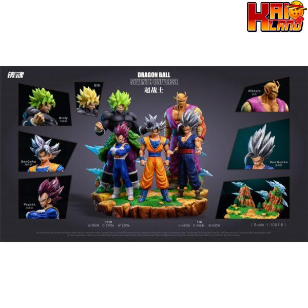 Dragon Ball Sculpting Soul Studio Broly x Vegeta x Goku x Gohan x Piccolo Diroama Resin Statue 4